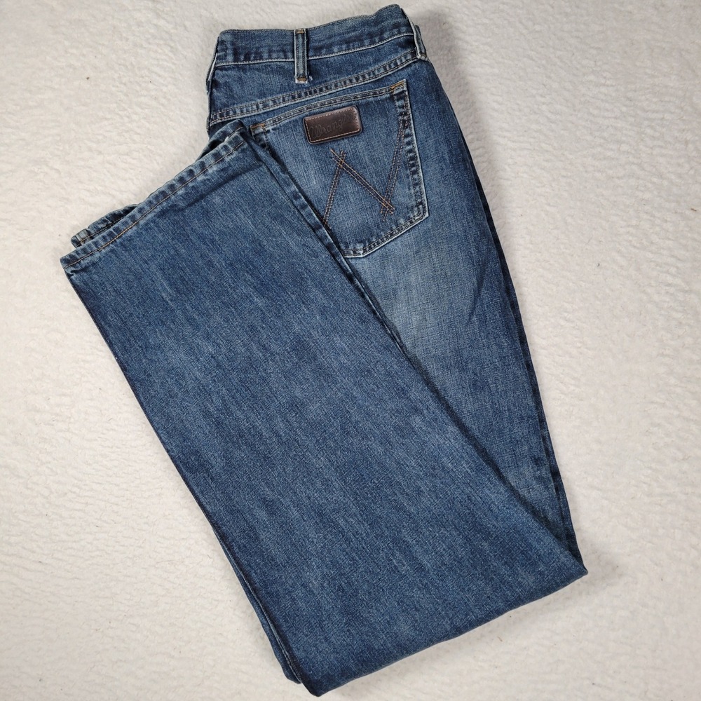 Wrangler Jeans Mens 37x34 Blue 20X No. 33 Extreme Relaxed Fit Straight Leg Denim